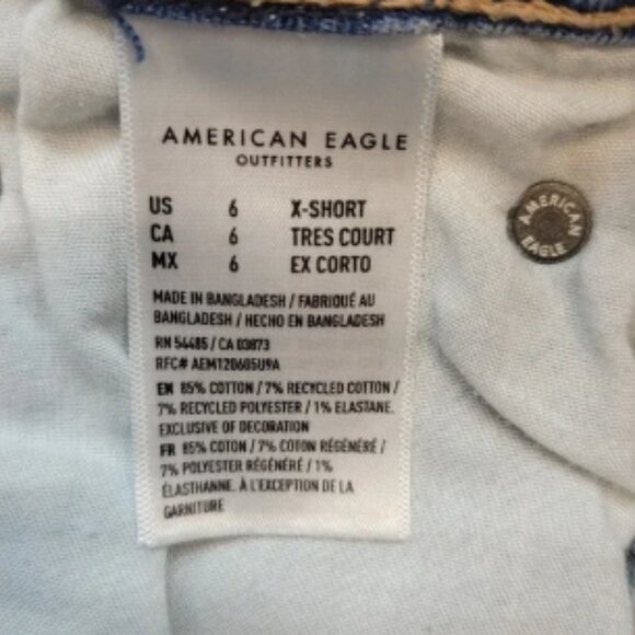 American Eagle Jeans Womens 6 Short Artist Flare High Rise Medium Wash Denim - Picture 5 of 8